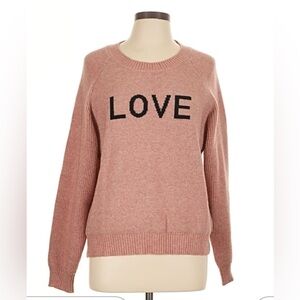 Molly Bracken Women's Pink Sweater with 'LOVE' Design